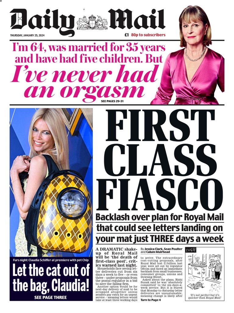 Daily Mail Front Page 25th Of January 2024 Tomorrow S Papers Today   Daily Mail 11 768x1026 