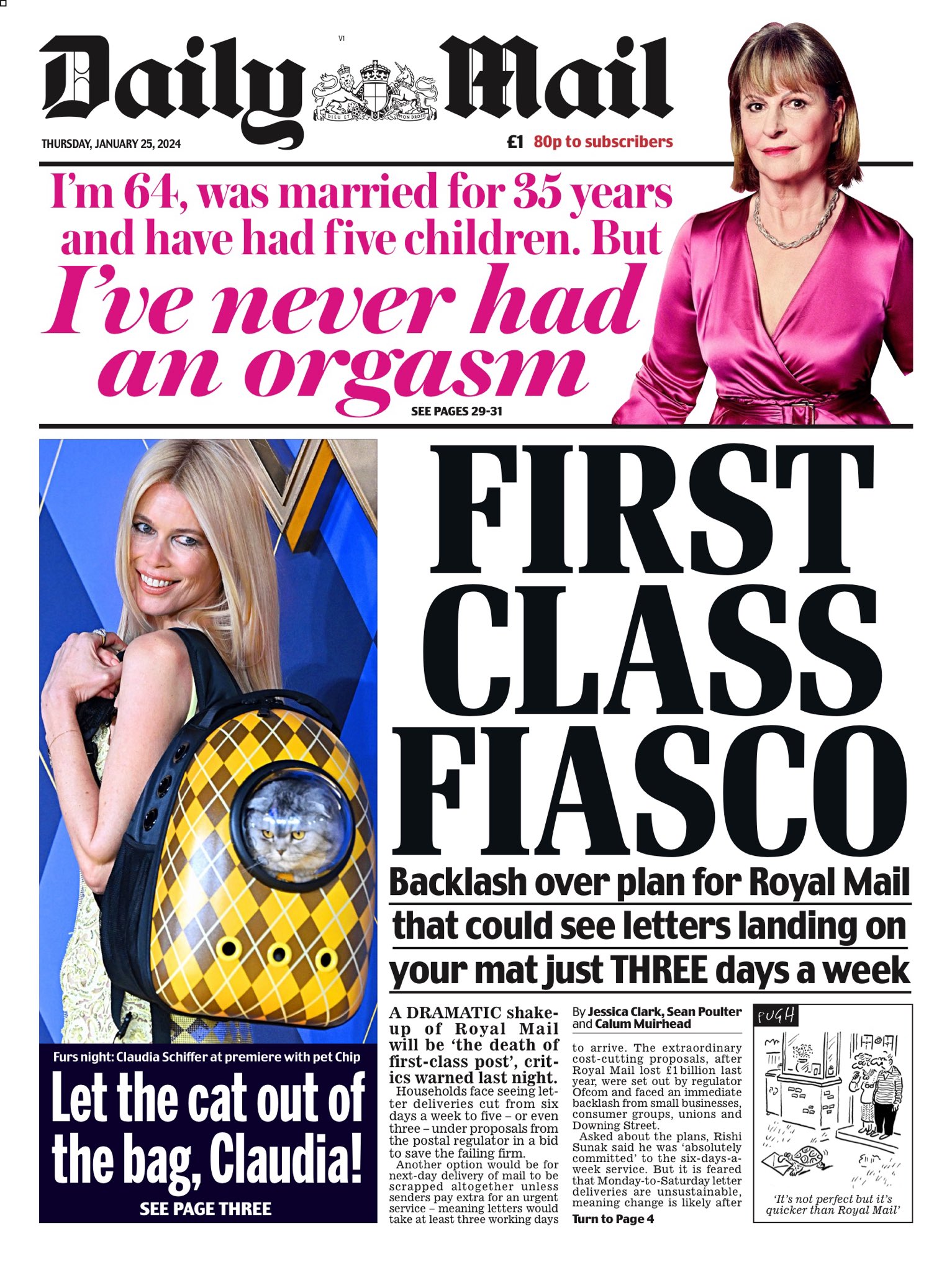 Daily Mail Front Page 25th of January 2024 Tomorrow's Papers Today!
