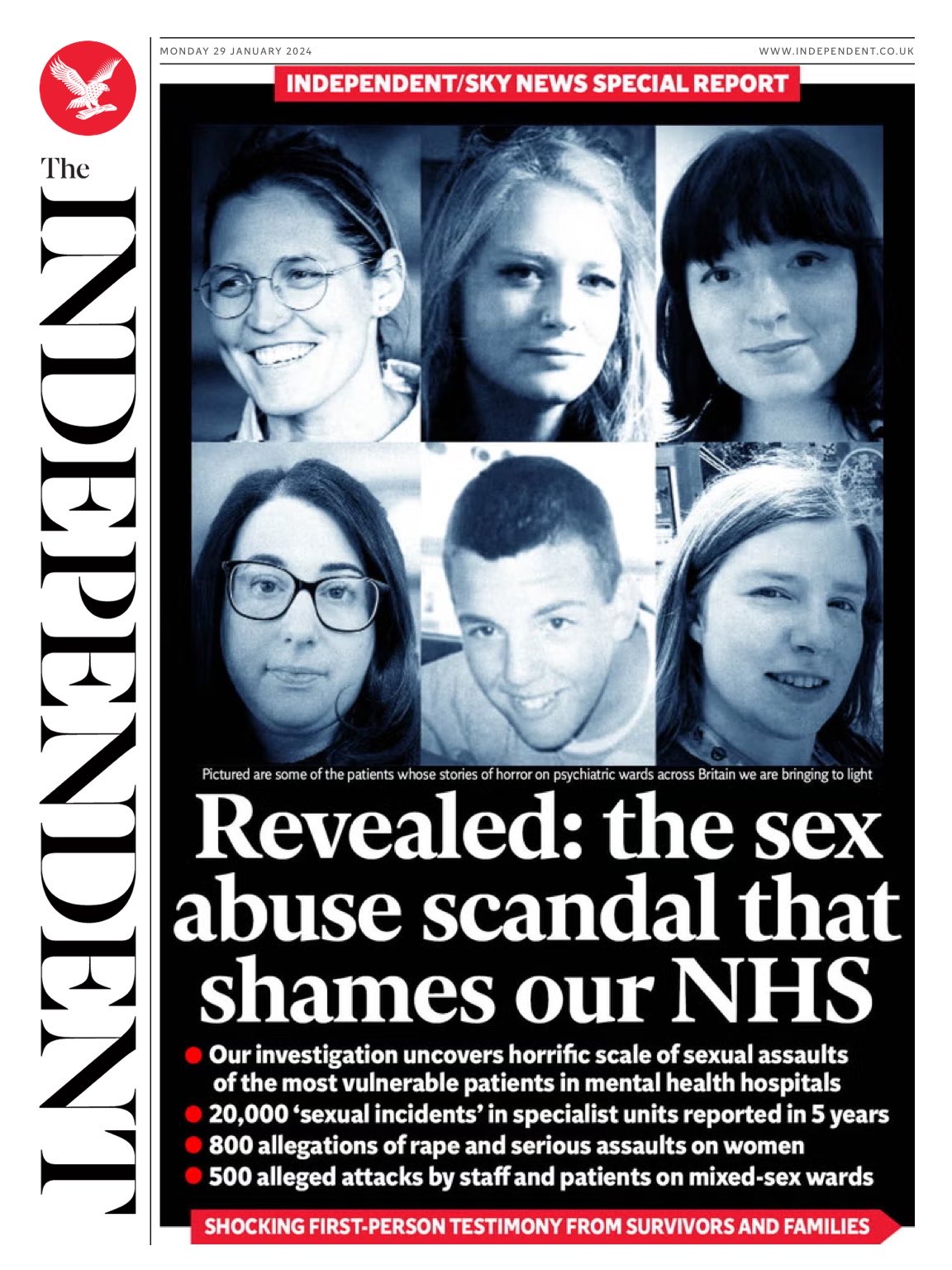 Independent Front Page Th Of January Tomorrow S Papers Today