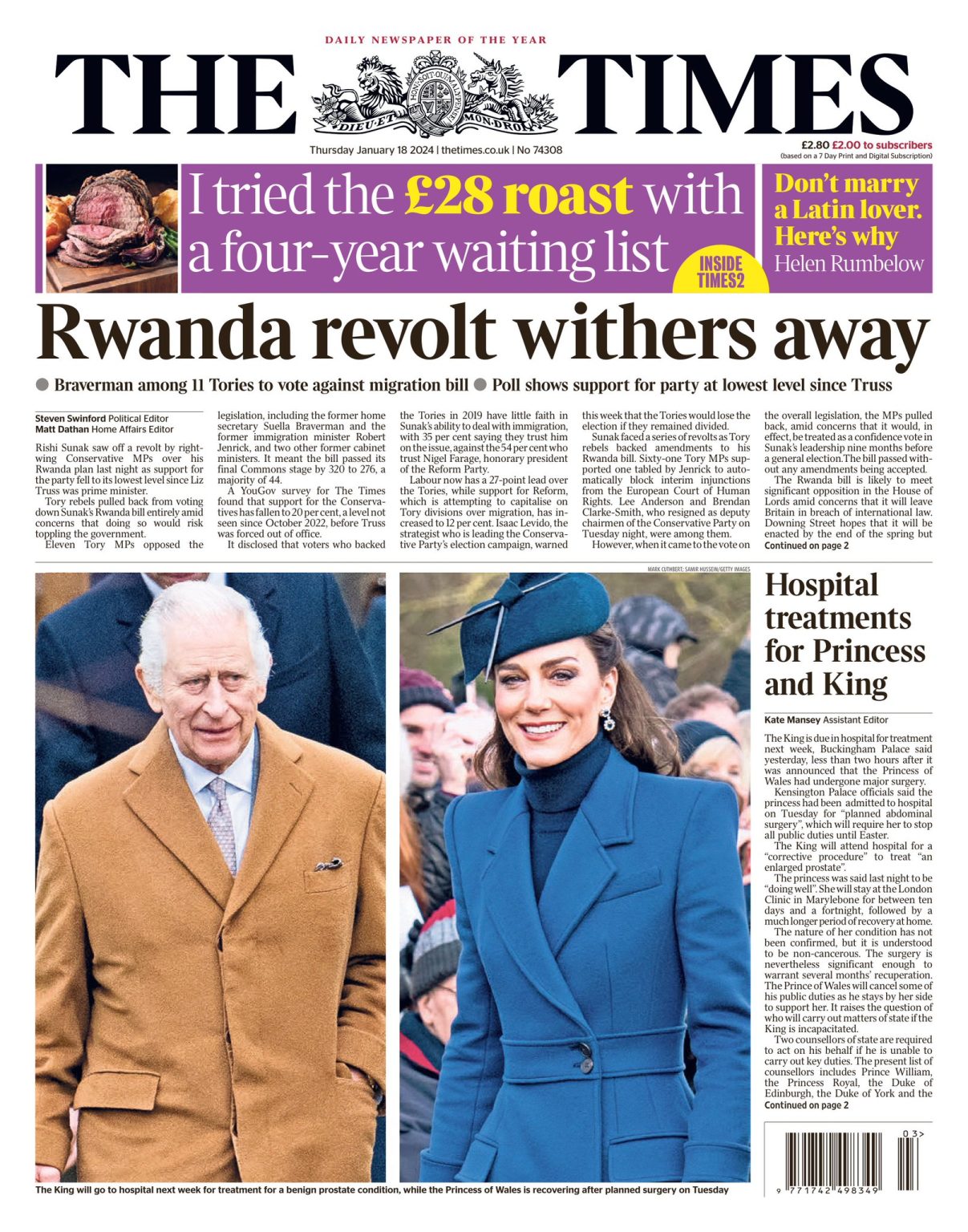 Times Front Page 18th Of January 2024 Tomorrow S Papers Today   Times 8 1207x1536 