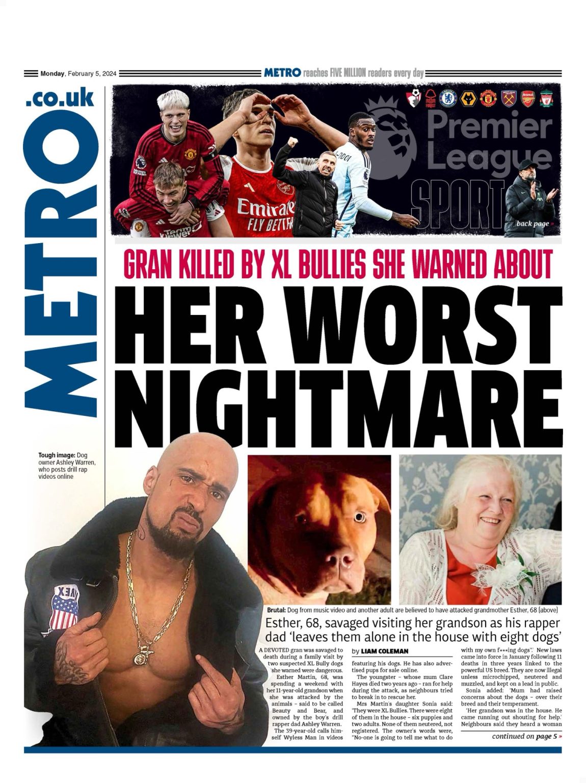 Metro Front Page 5th Of February 2024 Tomorrow S Papers Today   Metro 1 1150x1536 