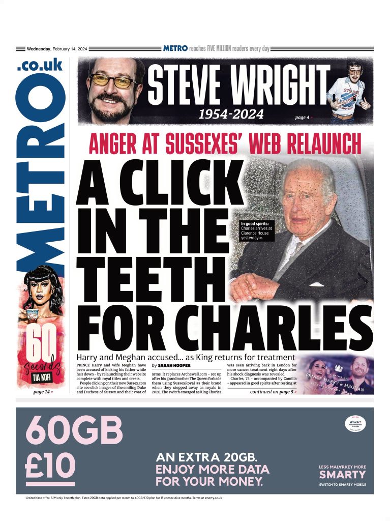 Metro Front Page 14th Of February 2024 Tomorrow S Papers Today   Metro 6 767x1024 