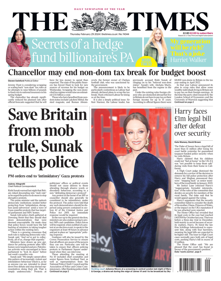 Times Front Page 29th Of February 2024 Tomorrow S Papers Today   Times 9 768x977 