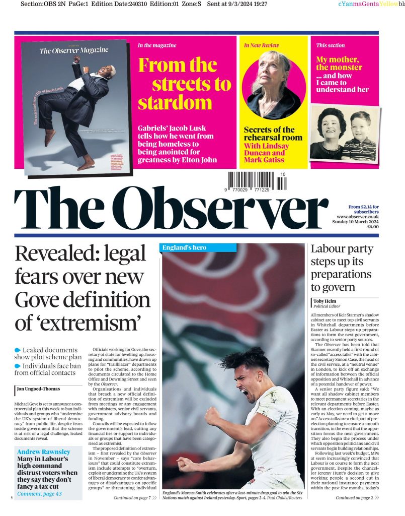 Observer Front Page 10th Of March 2024 Tomorrow S Papers Today   Observer 1 805x1024 