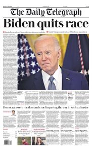 Daily Telegraph Front Page 22nd Of July 2024 - Tomorrow's Papers Today!