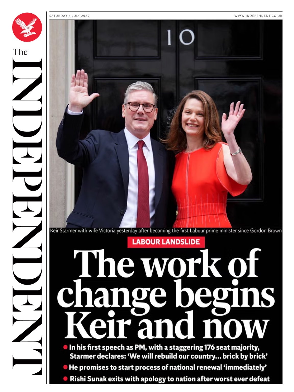 Independent Front Page 6th of July 2024 Tomorrow's Papers Today!